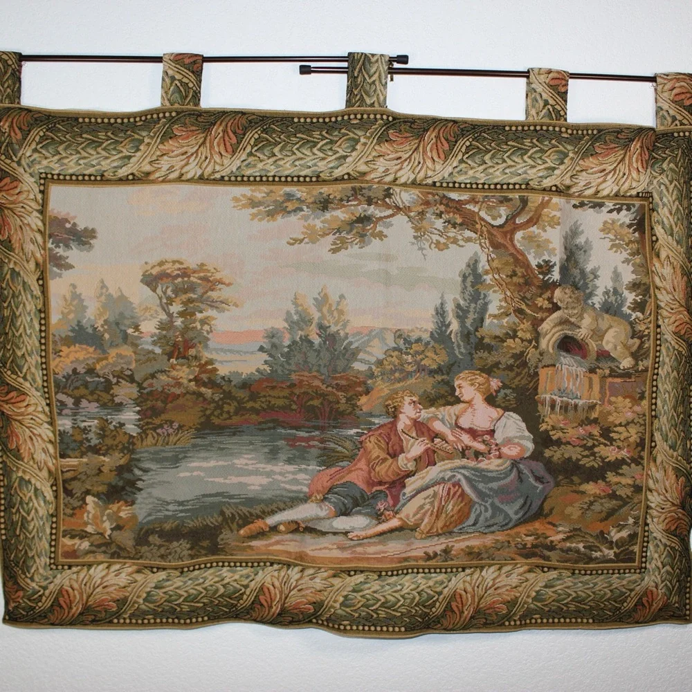 Vintage French Tapestry Medieval Romantic Home Décor/Wall Hanging